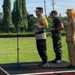 Apel gelar Pergeseran Pasukan dalam rangka pengamanan Pemilu 2024 Polres Metro Jakarta Timur