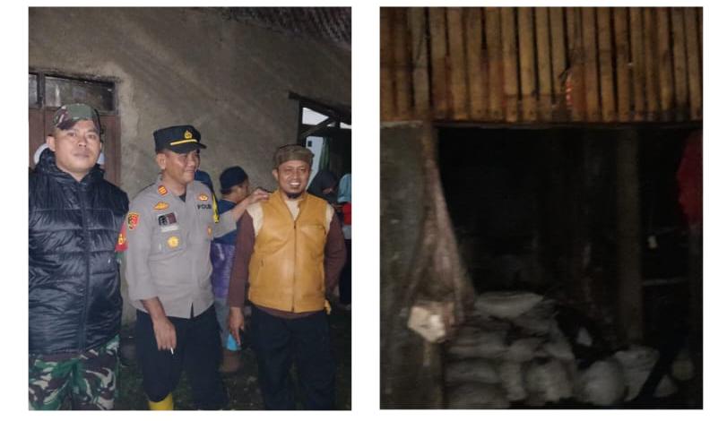 Polsek Megamendung Bersama Instansi Terkait Lakukan Evakuasi Dan Investigasi Terkait Kebakaran Di Pabrik Tahu