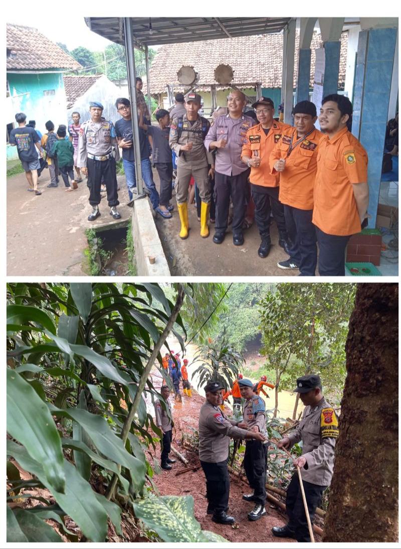 Tim Pencarian Gabungan Terus Lakukan Upaya Pencarian Korban Longsor Akibatkan Satu Rumah Warga Terbawa Longsor di Desa Sentul 