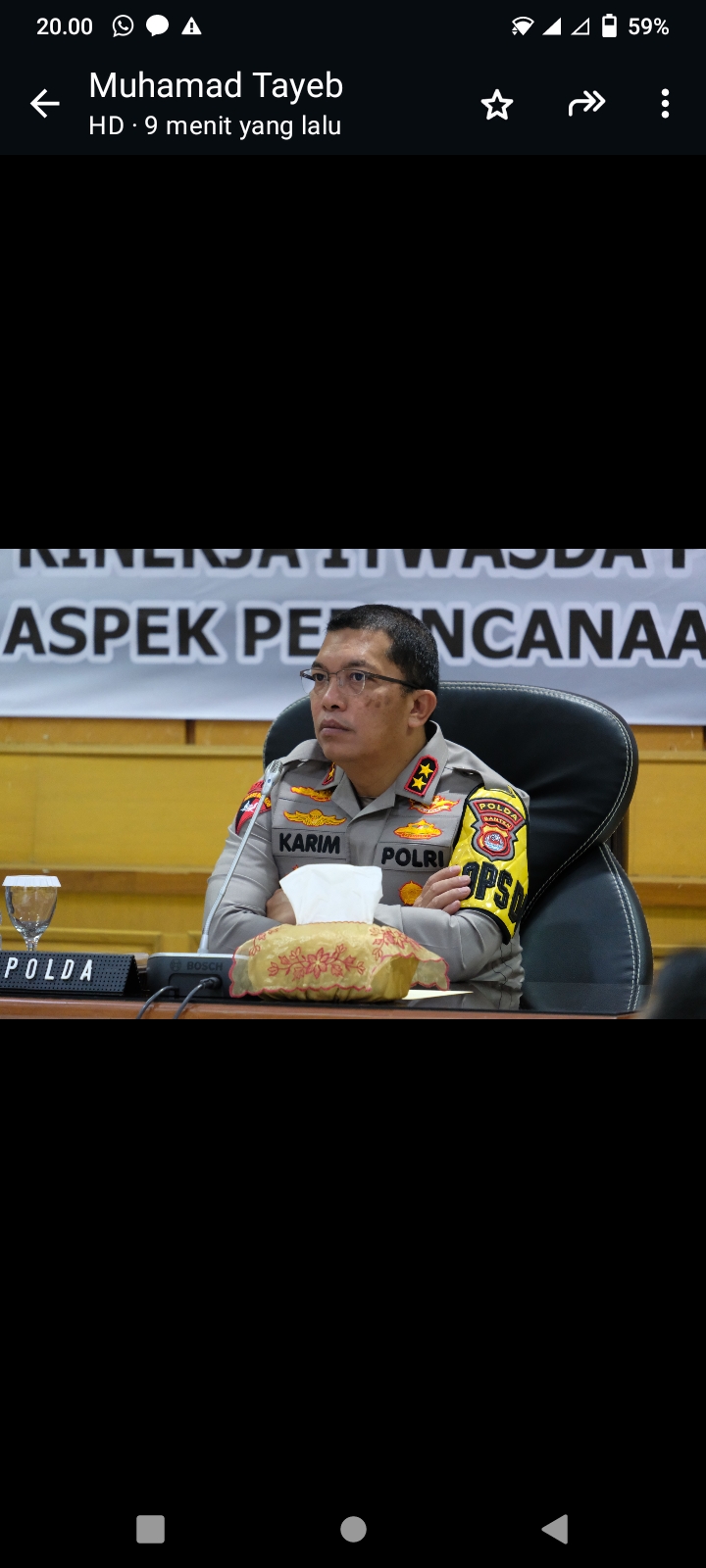 Kapolda Banten Pimpin Pembukaan Taklimat Awal Audit Kinerja Itwasda Polda Banten Tahap I T.A 2024