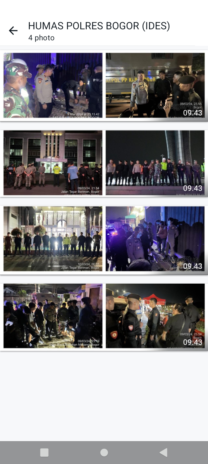 Polres Bogor Kembali Laksanakan Kegiatan Rutin Yang Ditingkatkan Dalam Rangka Menjaga Kamtibmas Di Wilayah Kabupaten Bogor