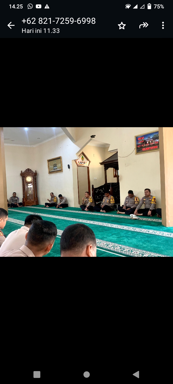 Berpuasalah Kamu, Agar Kamu Sehat” Tausyiah Kompol Marluddin, S.Ag., M.H Di Mesjid Al Mubaroq Polres Madina.