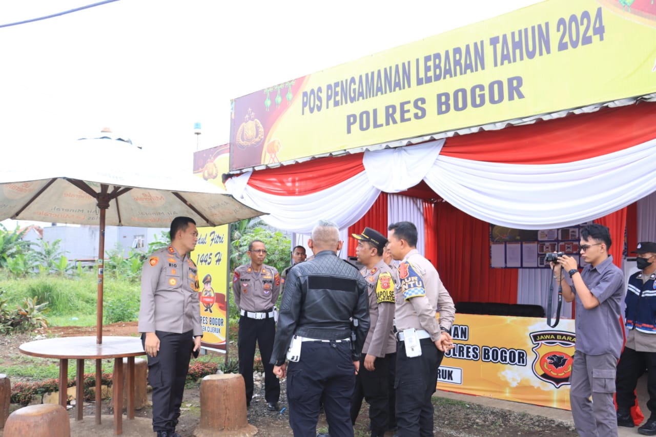 Kapolres Bogor Lakukan Pengecekan Pospam Wilayah Hukum Polres Bogor Jelang Lebaran