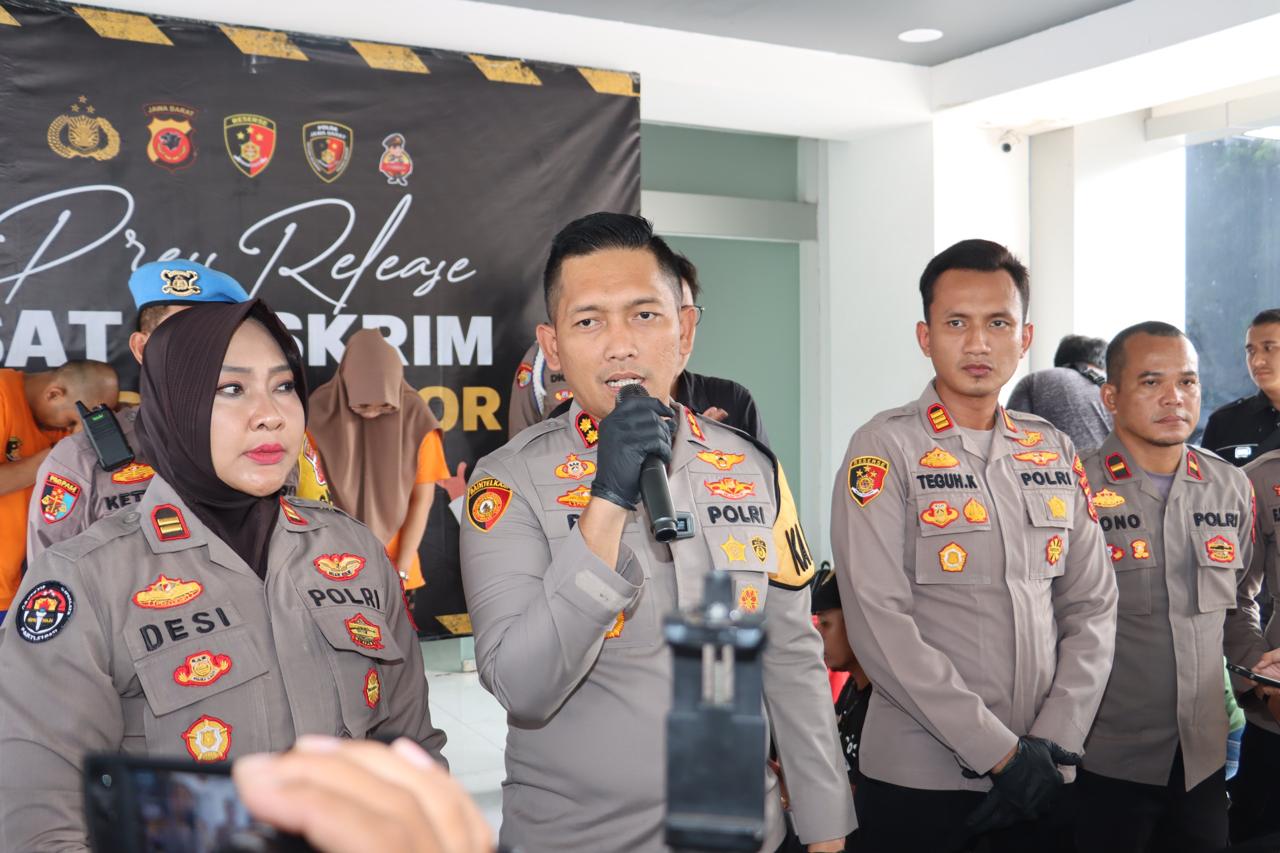 Polres Bogor Berhasil Ungkap Kasus Pencurian dengan Pemberatan di Minimarket Wilayah Cikeas Gunung Putri Kabupaten Bogor