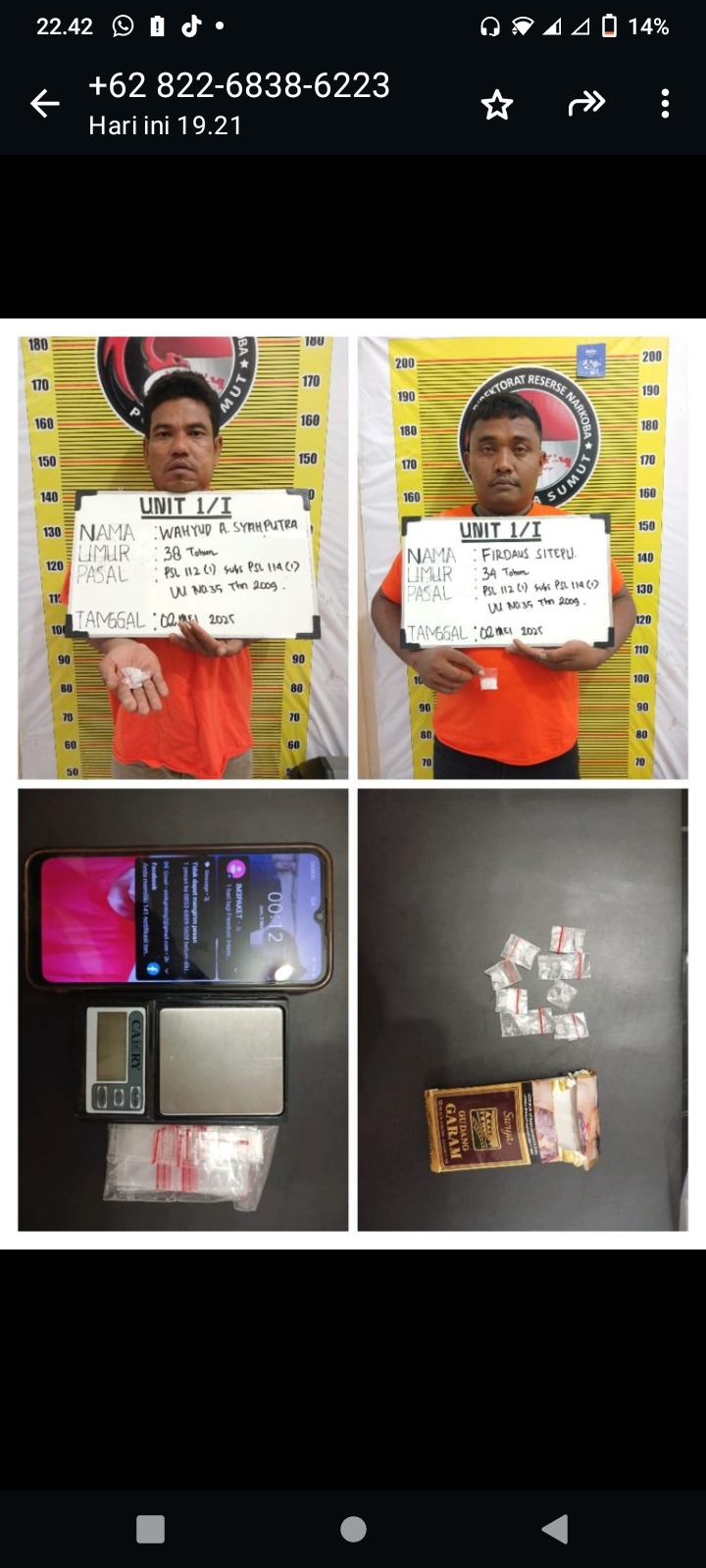 Polda Sumut Tangkap Jaringan Narkoba Pancur Batu di Penginapan Prima Bandar Baru Sibolangit