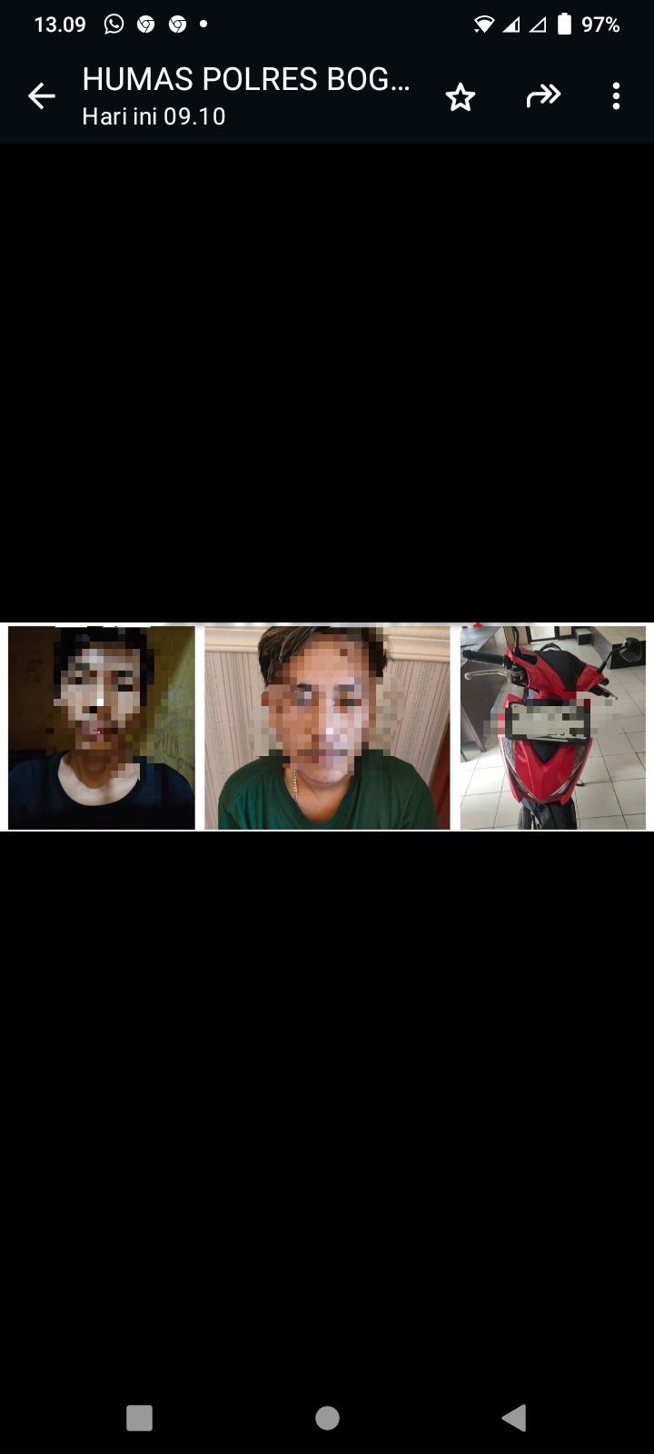 Polsek Rumpin Amankan Dua Orang Pelaku Diduga Sebagai Penadah Motor Curian