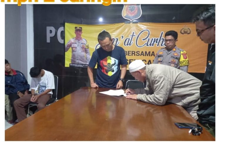 Polsek Caringin Fasilitasi Dalam Hal Mediasi Kasus Perkelahian Pelajar yang Viral di Media Sosial