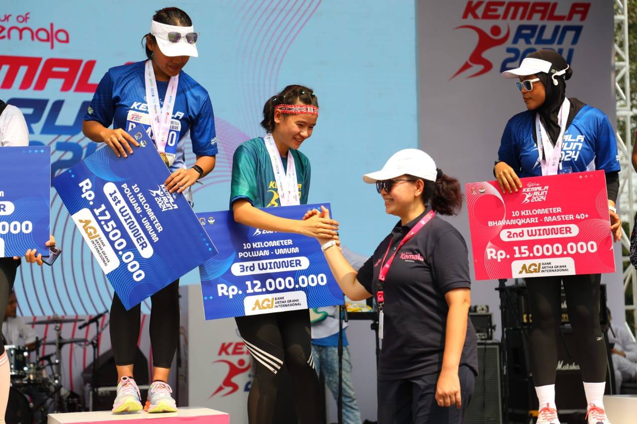Bhayangkari Polda Sumut Borong Podium Juara Kemala Run