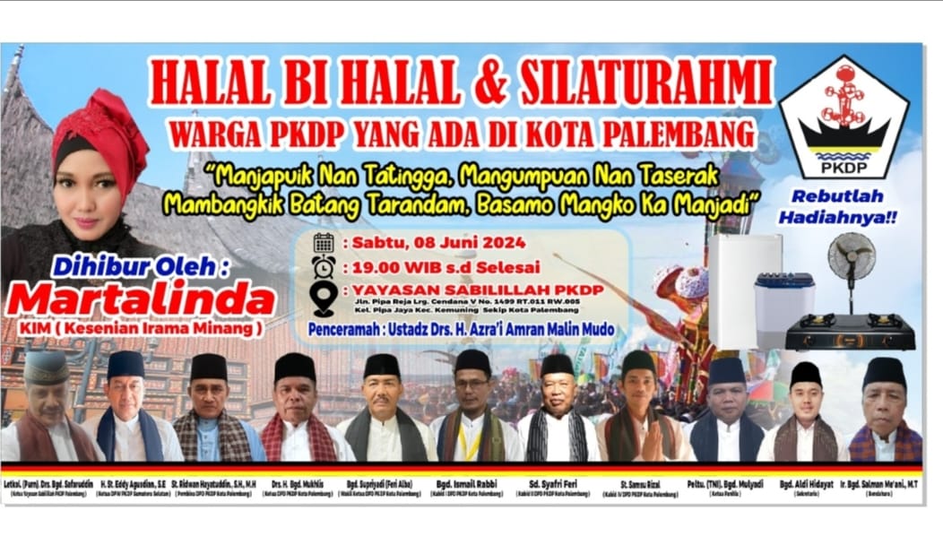 H.Herman Deru S.H M.M Hadiri Halal Bihalal PKDP Sumsel dengan Tema Manjapuik Nan Tatinga Mangumpuan Nan Taserak Mambangkik Batang Taradam Basamo Mangko Manjadi