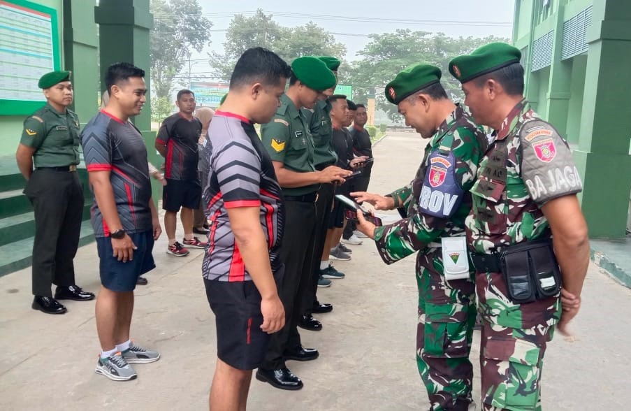 Cegah Judi Online, Kodim 0906/Kutai Kartanegara Lakukan Sidak Pada Prajurit