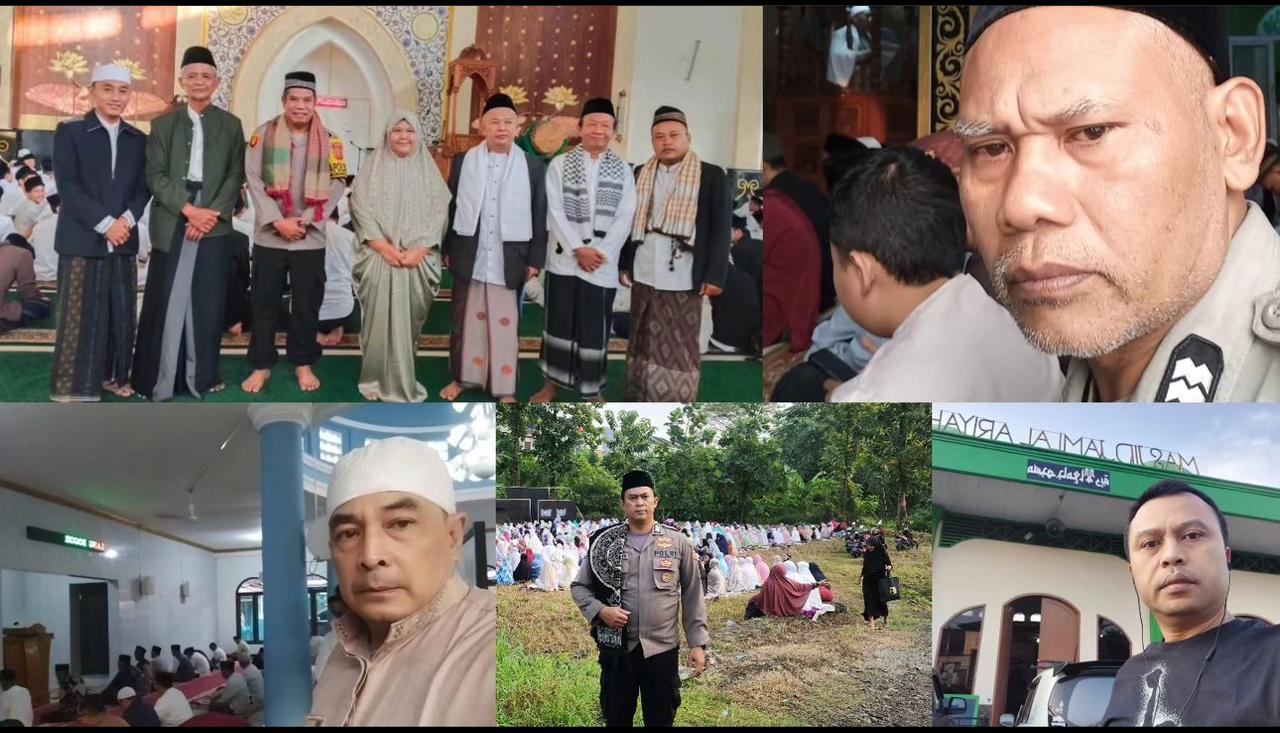 Kapolsek Cibungbulang Bersama Anggota Beri Pelayanan Yang Terbaik Kepada Masyarakat Dalam Pengamanan Sholat Idul Adha 1445H /2024M