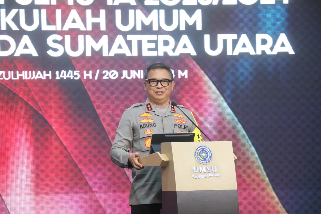 Kapolda Sumut Kuliah Umum di Kampus UMSU: Pentingnya Manfaat Hukum Bagi Masyarakat
