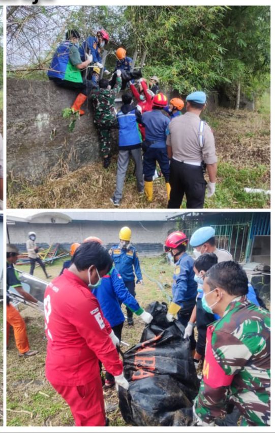 Polsek Sukaraja Bersama Instansi Terkait Evakuasi Penemuan Mayat Tanpa Identitas di Sungai Ciliwung