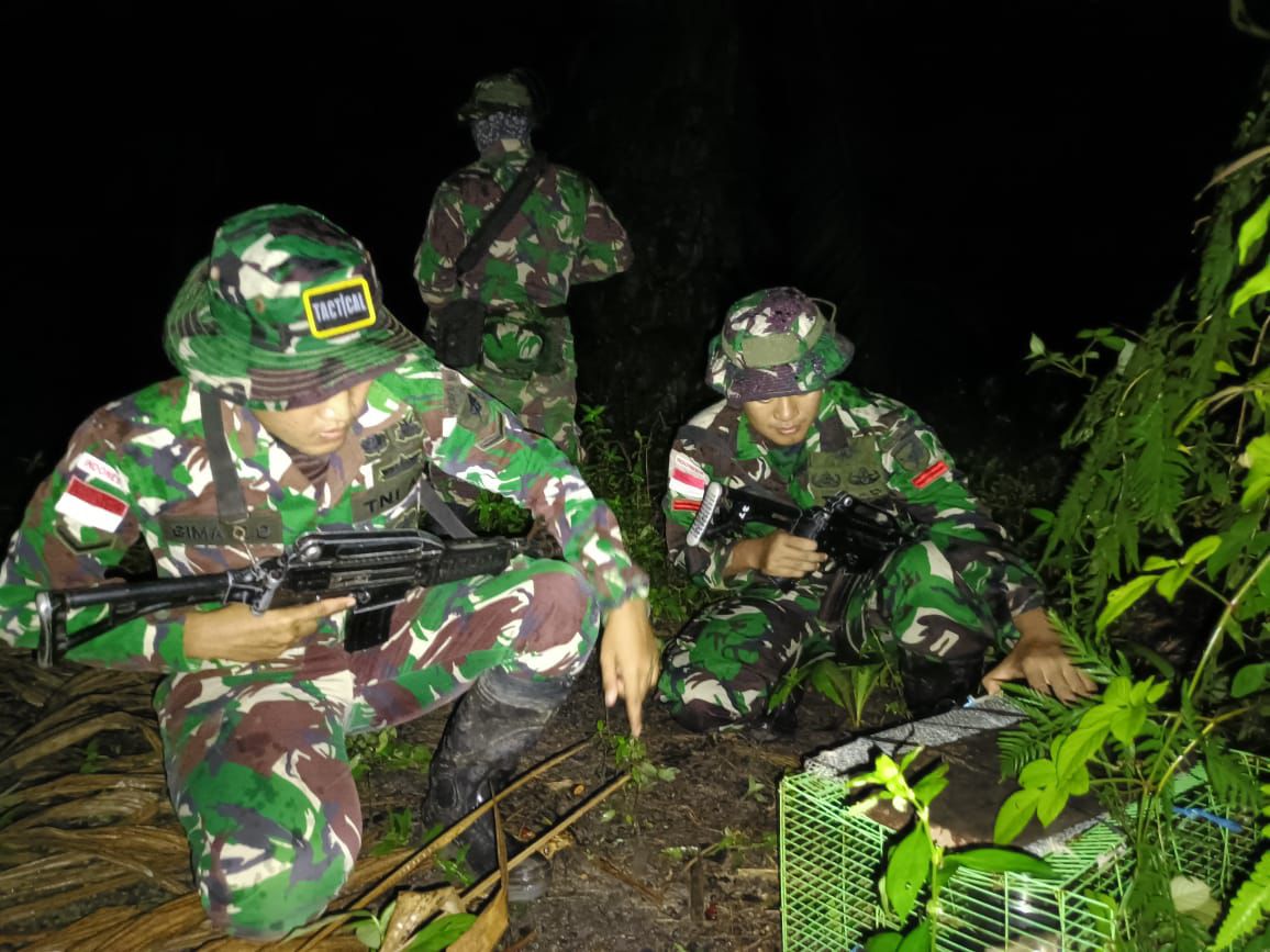 Satgas Yonkav 12/BC Gagalkan Penyelundupan Satwa Dilindungi