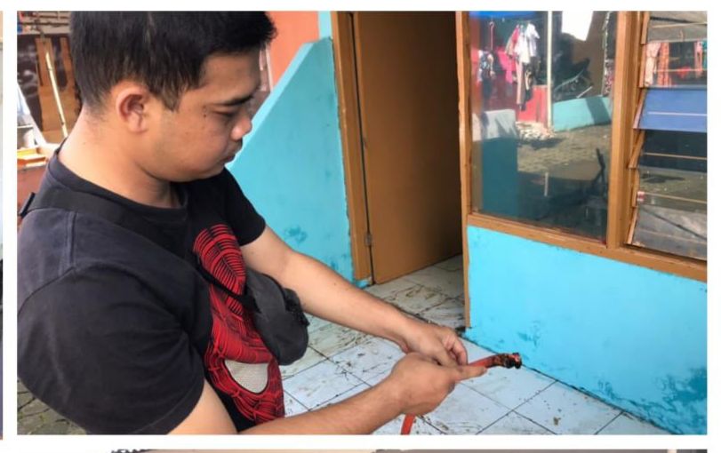 Polsek Ciawi Lakukan Cek Lokasi TKP Terkait Kebakaran Melanda Rumah Kontrakan di Ciawi