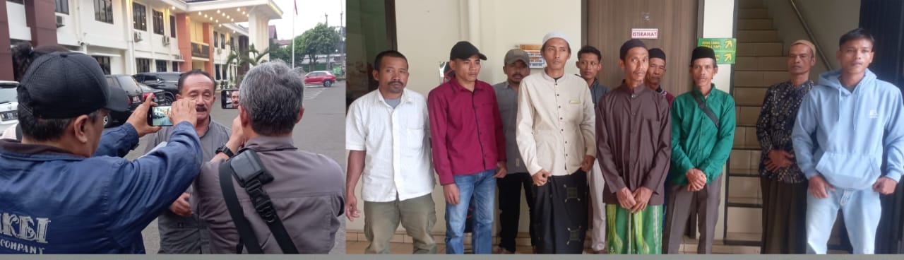 Adang Jumadi Pemilik Tanah Ahli Waris Sah di Jadikan Tersangka Warga Gruduk Pengadilan Negeri Cibinong