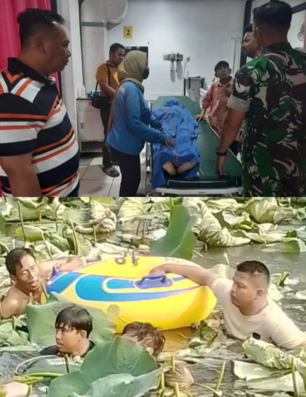 Polisi Bersama Instansi Terkait Evakuasi Penemuan Seorang Pria Meninggal Tenggelam di Danau Sutet Citra Indah