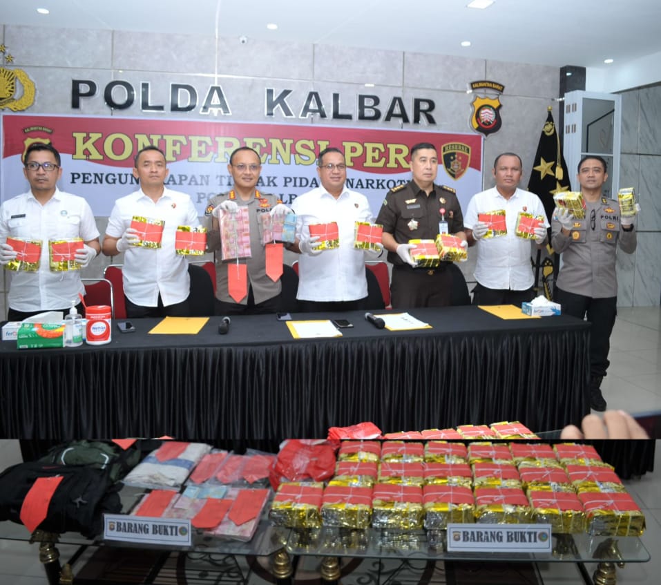 Polda Kalbar Ungkap Tindak Pidana Narkotika Jaringan Internasional Malaysia – Indonesia