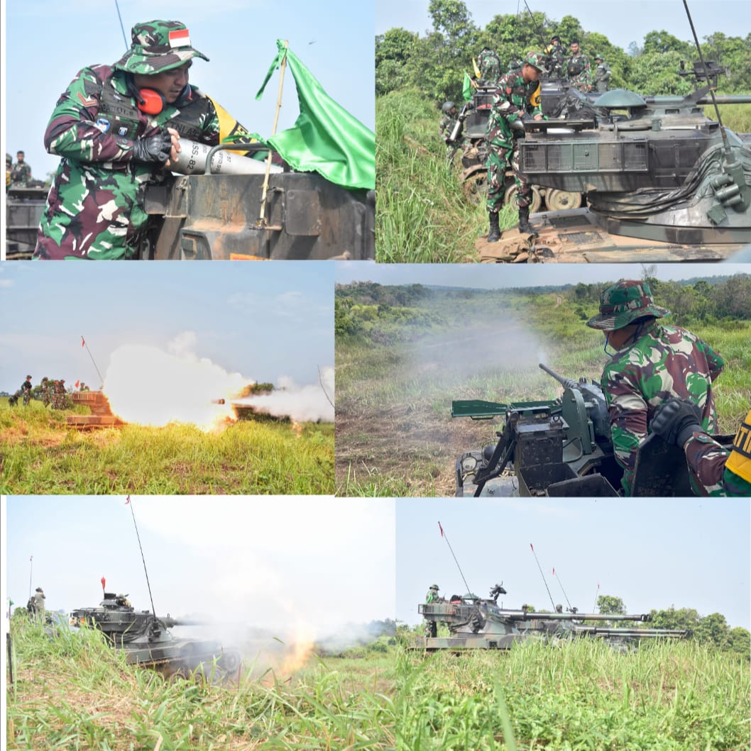 Nyanyian Tank AMX 13 Milik Yonkav 5/DPC Getarkan Bumi Baturaja Sumsel