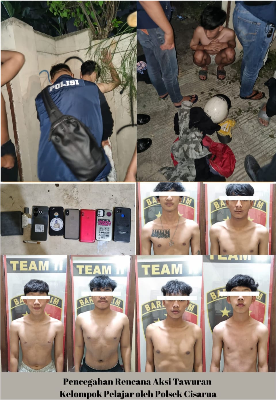 Polsek Cisarua Berhasil Gagalkan Rencana Tawuran Pelajar di Puncak