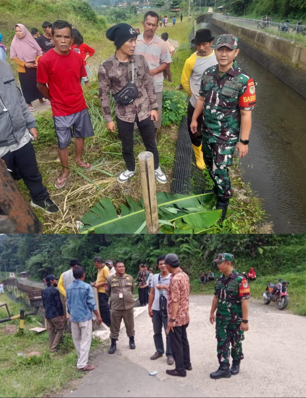 Polsek Cibung Bulang Bersama TNI Dan Instansi Terkait Evakuasi Penemuan Mayat Bayi di Water Way PT Tamaris Bogor