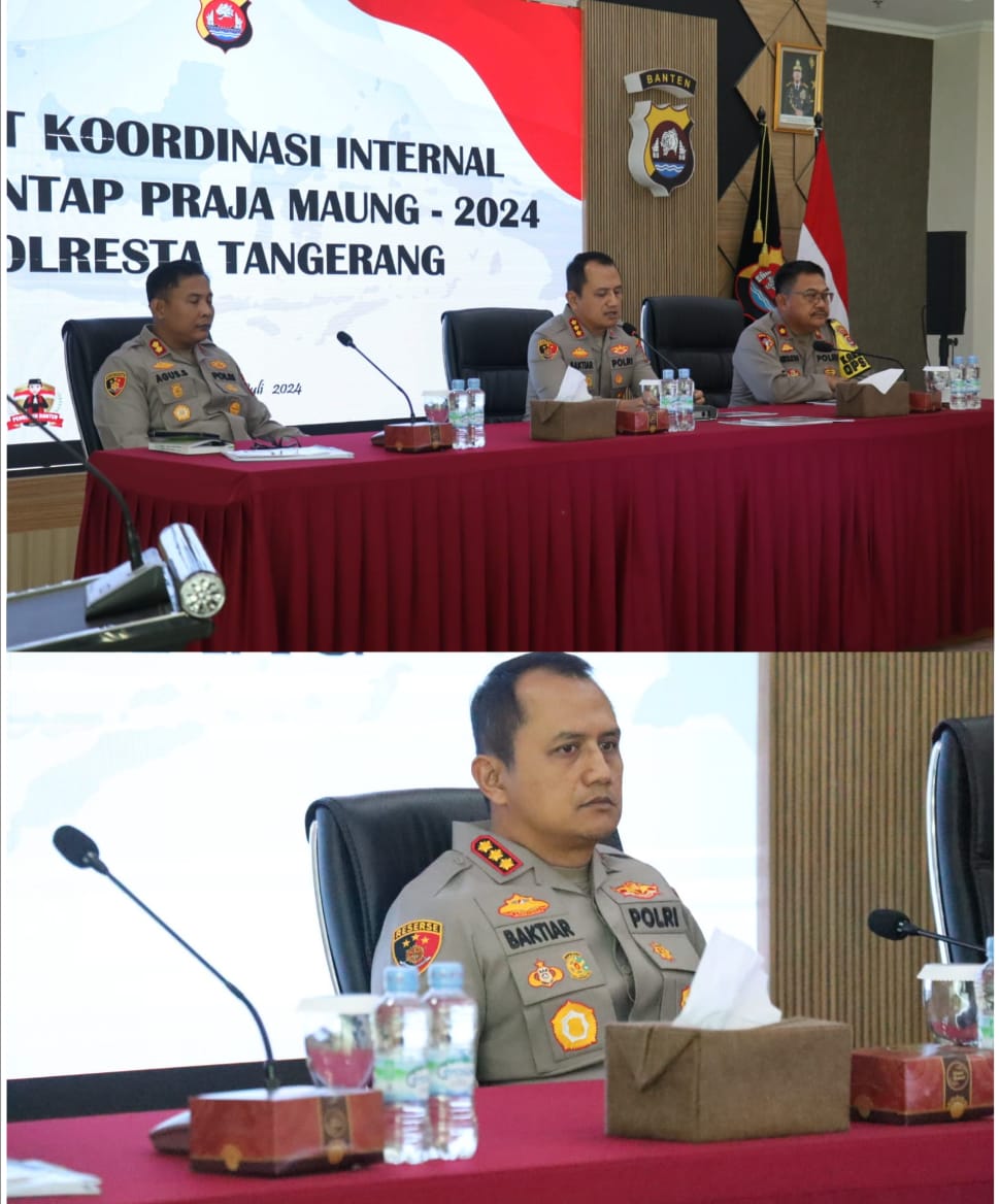 Rapat Kesiapan Ops Mantap Praja Maung 2024 Kawal Pilkada Aman Dan Damai di Wilayah Polresta Tangerang
