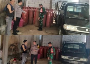 Polisi Bersama TNI Tindak Lanjuti dan Lakukan Pengecekan ke Lokasi Berita Dugaan Penyuntikan Gas Bersubsidi di Desa Cicadas Gunung Putri