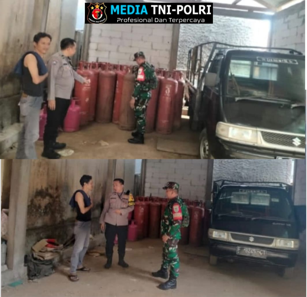 Polisi Bersama TNI Tindak Lanjuti dan Lakukan Pengecekan ke Lokasi Berita Dugaan Penyuntikan Gas Bersubsidi di Desa Cicadas Gunung Putri