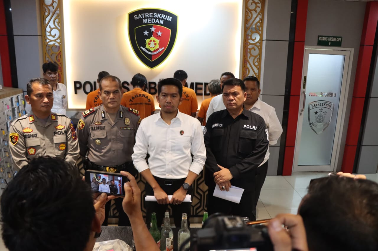 Polrestabes Medan Amankan Pelaku Penyerangan Petugas Saat Exekusi Bangunan di Jalan H Anif
