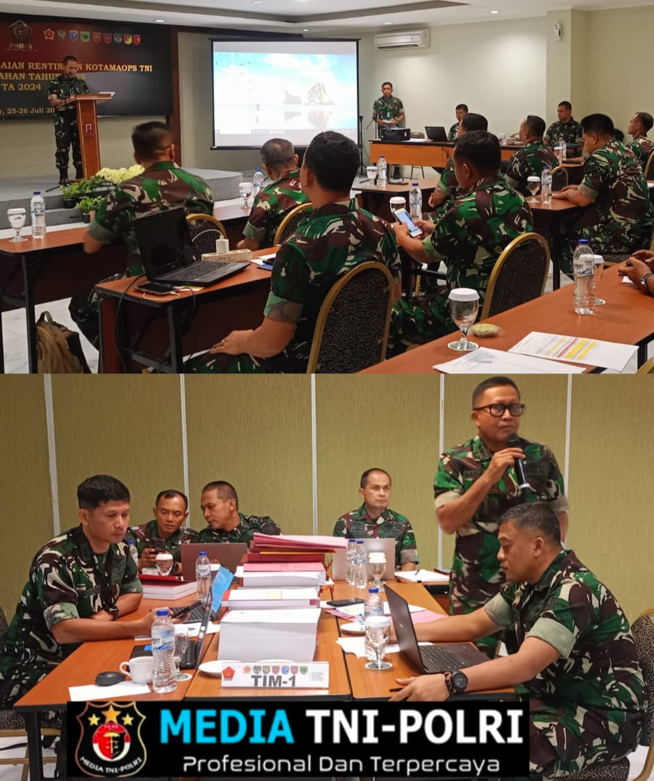Asops Panglima TNI Buka Acara Penilaian Rentinkon Untuk Tahun 2025 Kotamaops TNI