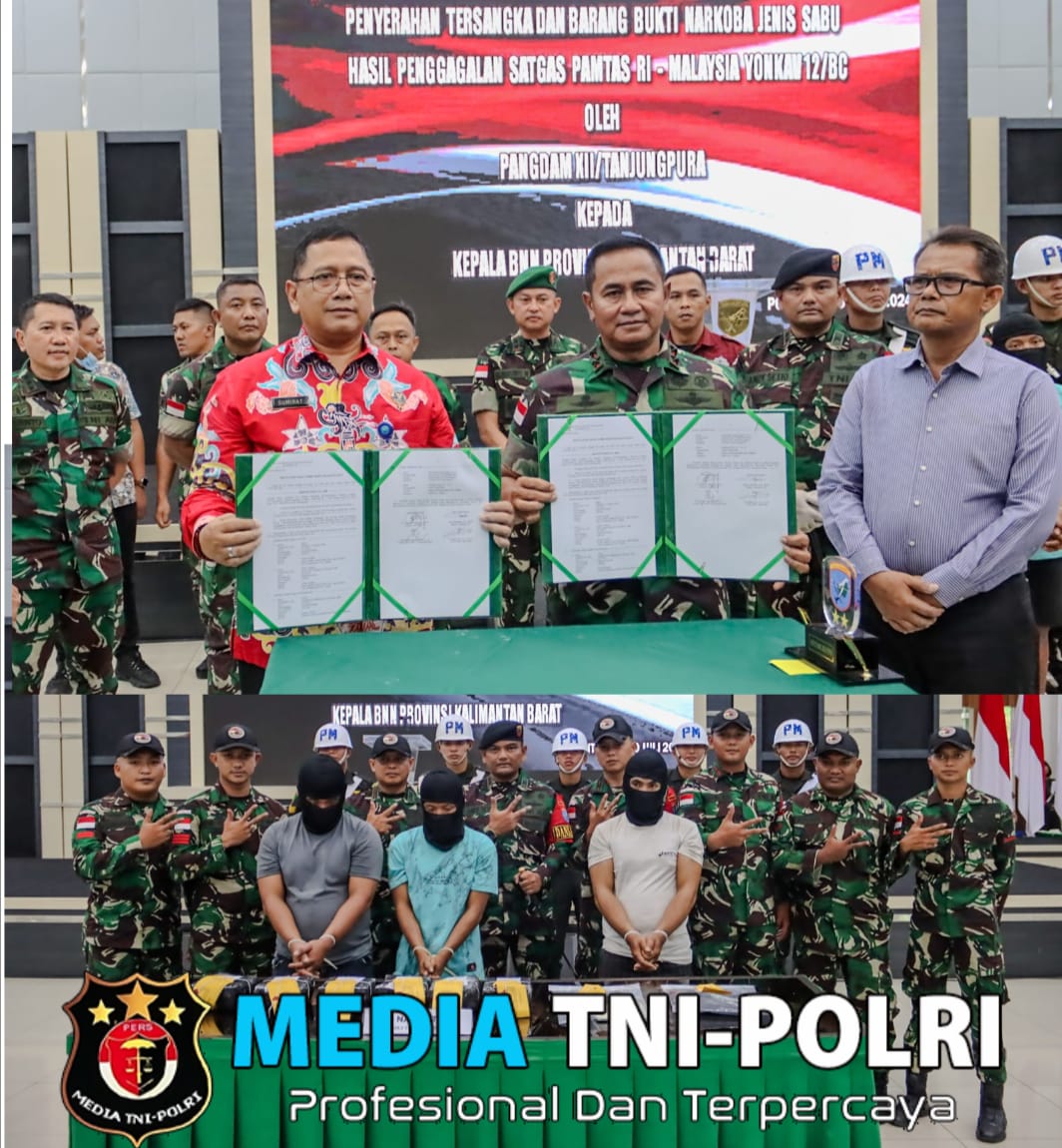 Kodam XII/Tanjung Pura Gagalkan Penyelundupan 6,4 Kilogram Sabu di Perbatasan Indonesia – Malaysia