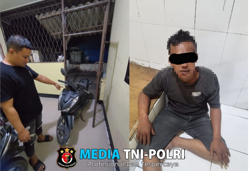 Polsek Jonggol Berhasil Amankan 1 (satu) Orang Terduga Pelaku Pencurian Sepeda Motor di Masjid Jami Al-Hidayah