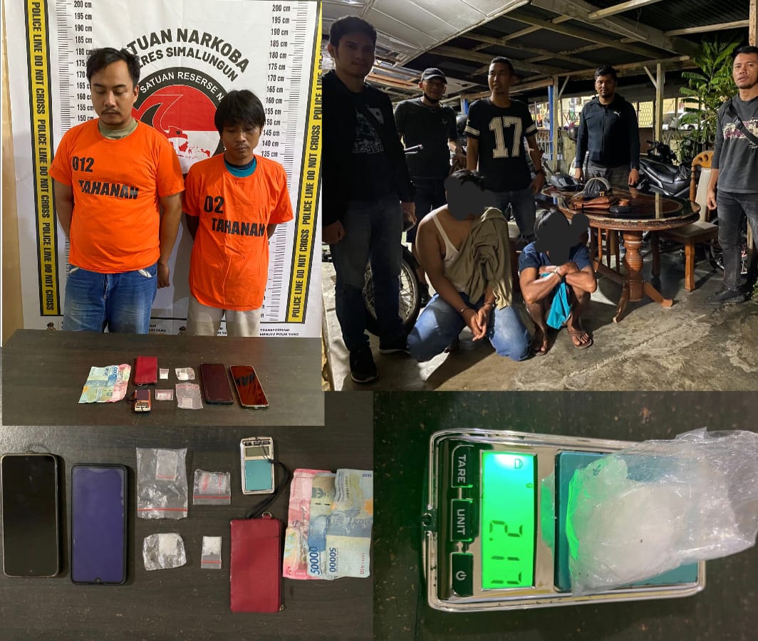 Polres Simalungun Tangkap Dua Pengedar Narkoba Dalam Penggerebekan di Kecamatan Bandar