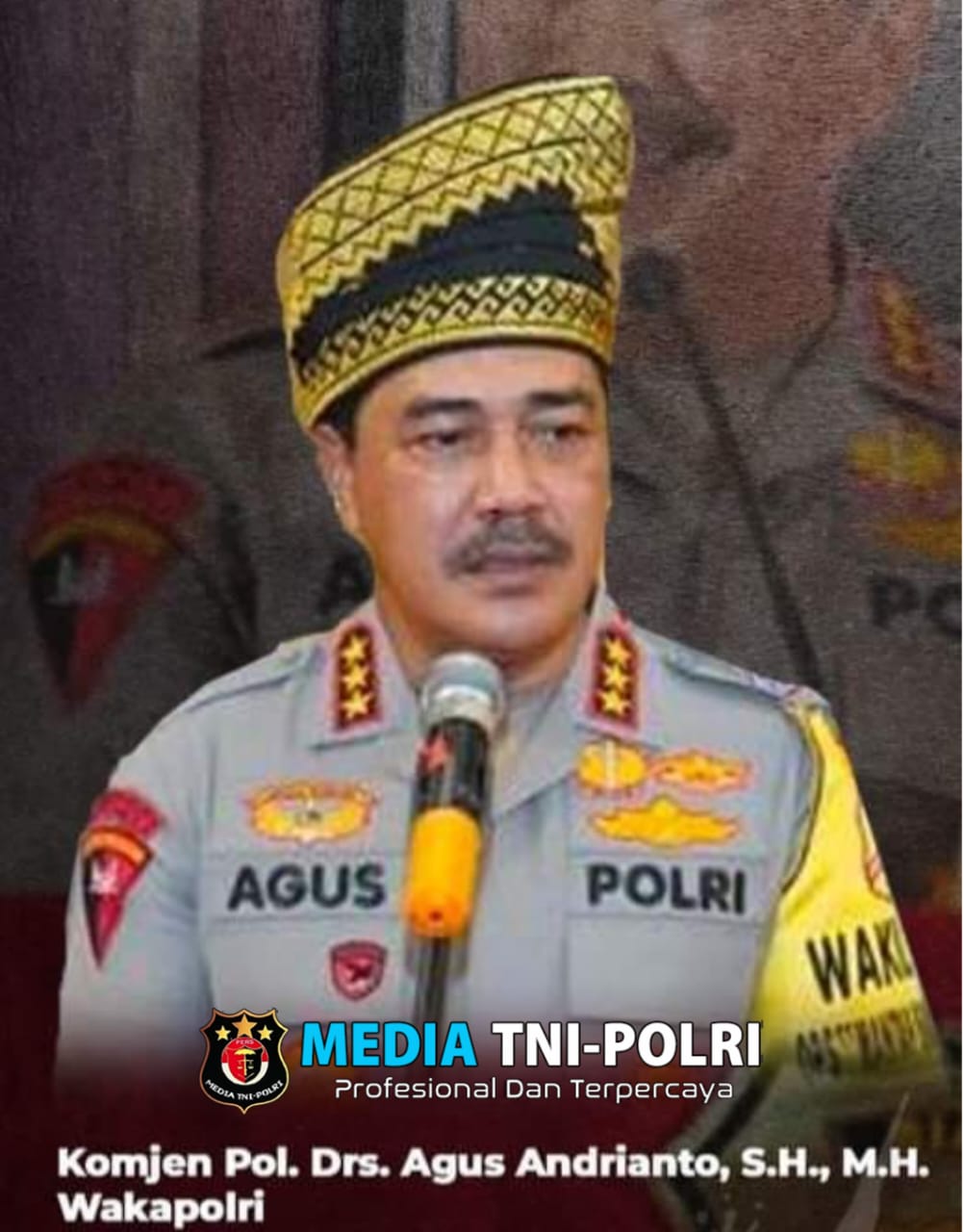 Wakapolri Komjen Pol. Agus Andriyanto SH: Produk Jurnalistik yang Diproduksi Secara Sah dari Perusahaan Pers Legal tidak Dapat Dibawa Keranah Pidana Maupun Dijerat UU No 11 TA 2018 Tentang ITE