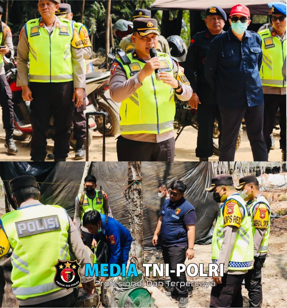 Sub Satgas Penegakan Hukum Ilegal Drilling dan Ilegal Refinery Musi Banyuasin Langsung Bertindak, Tutup 93 Sumur.