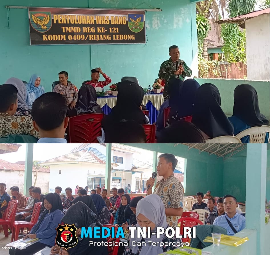 Cintai Negaramu, Dalam Penyuluhan Satgas TMMD 121 Kodim 0409/Rejang Lebong