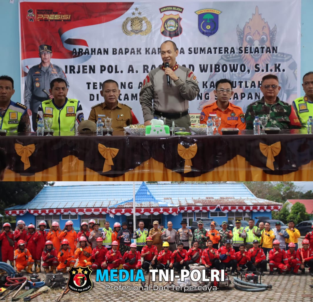 Kapolda Sumsel Irjen Pol A. Rachmad Wibowo Meninjau dan Memberikan Arahan di Kecamatan Tulung Selapan