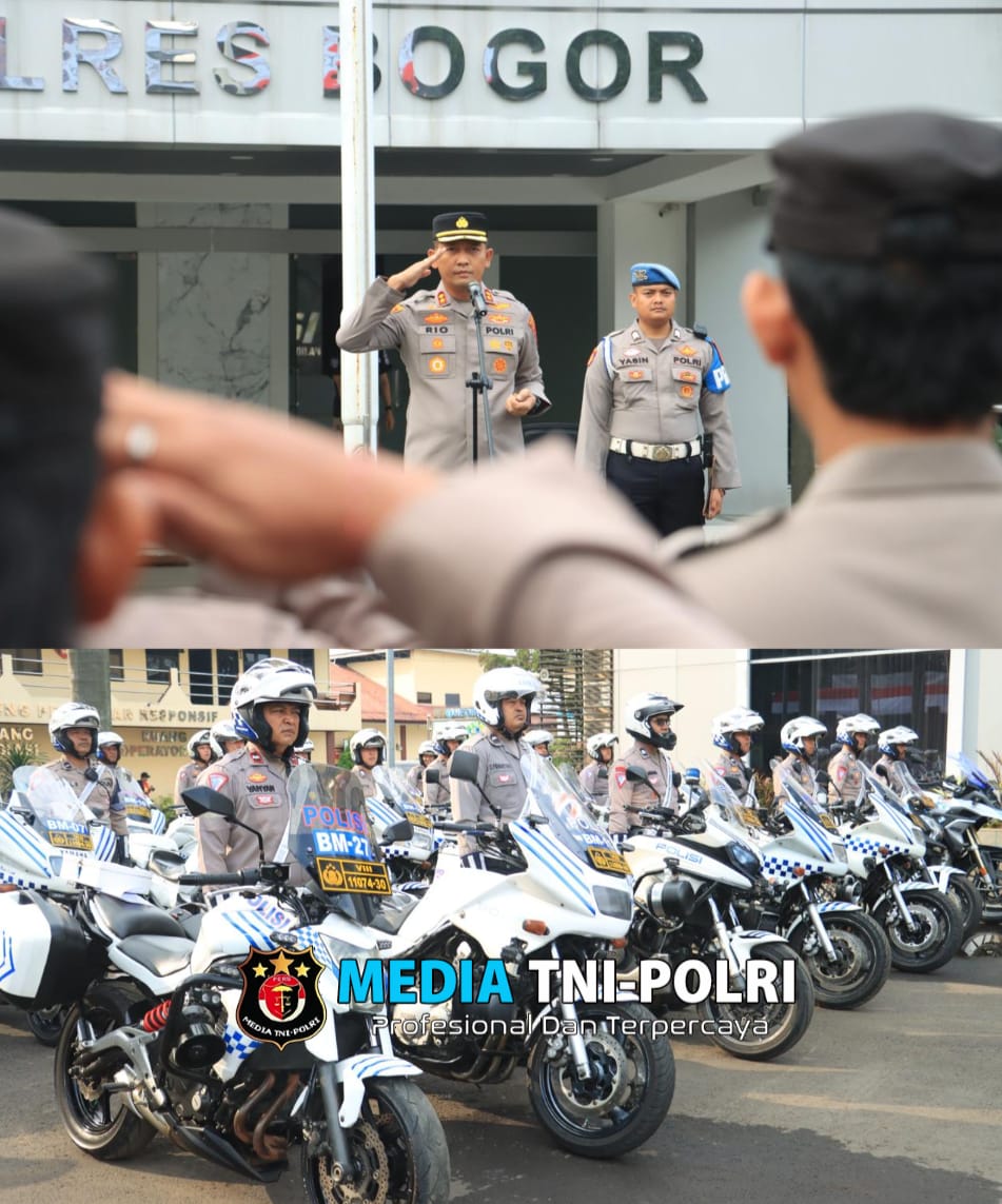 Jelang Pilkada Mantap Praja 2024 Kapolres Bogor Lakukan Apel Pengecekan Kendaraan Dinas Polres Bogor