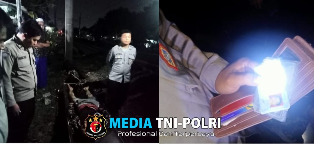 Polsek Sukaraja Olah TKP Bersama Instansi Terkait Adanya Korban Seorang Pria Meninggal Dunia Setelah Terserempet Kereta Api di Sukaraja, Bogor