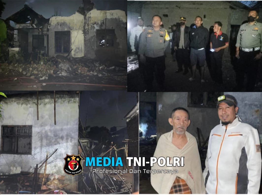 Polsek Cileungsi Bersama Instansi Terkait Olah TKP Dan Bantu Evakuasi Kebakaran Rumah di Kp. Rawahingkik: Obat Nyamuk Diduga Sebagai Penyebab