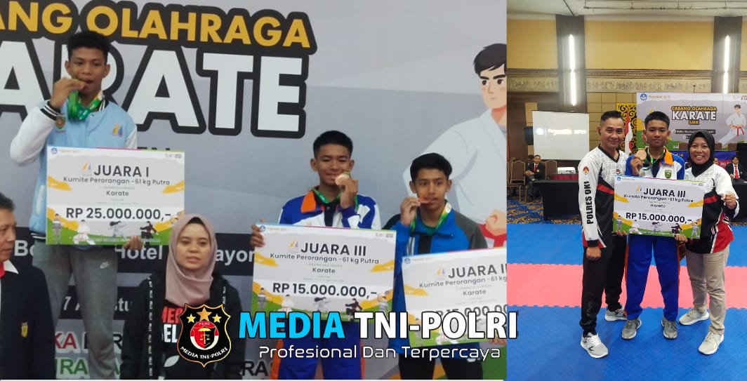 Prestasi Gemilang Bima Pelandri, Putra Pelatih Karate Gajah Sora Polres OKI, di Ajang O2SN 2024