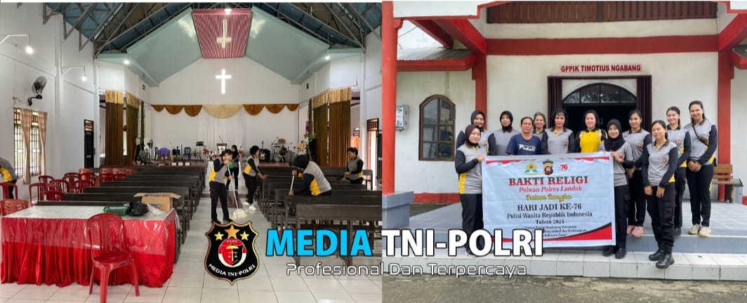 Bhakti Religi : Wujud Kepedulian Terhadap Kebersihan Rumah Ibadah Dalam Rangka HUT Polwan Yg ke 76