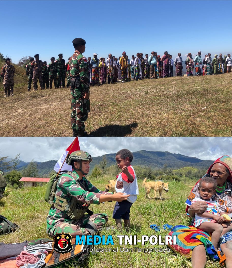 Satgas Yonkav 6/Naga Karimata Laksanakan Pengibaran Upacara Bendera di Gunung Nun’ana, Bersama UPT Leolbatan Timur Leste