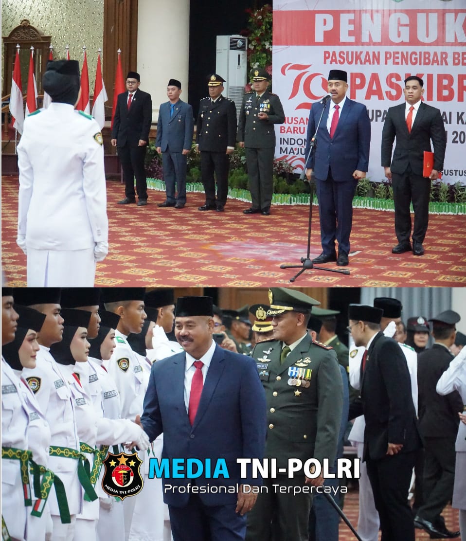 Dandim 0906/Kkr Hadiri Upacara Pengukuhan Anggota Paskibraka di Gedung PKM Tenggarong