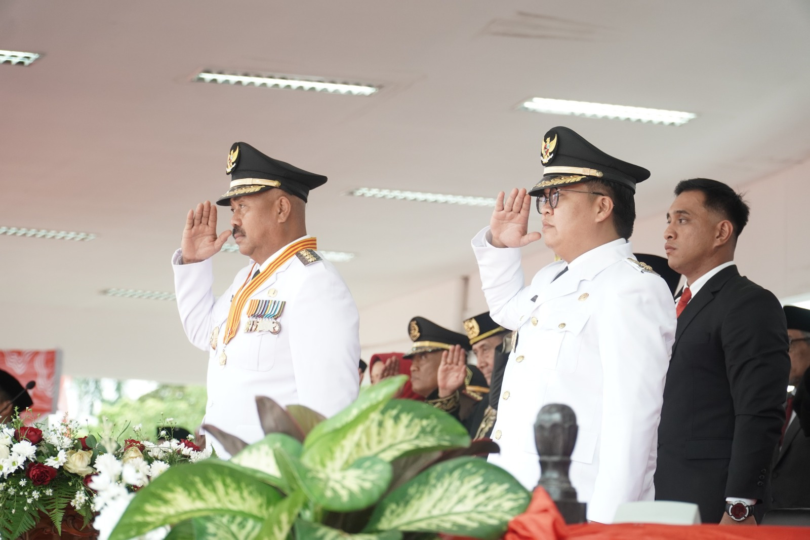 Dandim 0906/Kutai Kartanegara Bersama Forkopimda Ikuti Detik Detik Proklamasi Kemerdekaan RI Ke 79