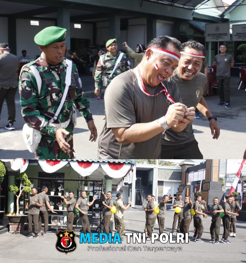 Dalam Rangka Meriahkan HUT Ke-79 Kemerdekaan RI, Kodim 0808/Blitar Gelar Berbagai Macam Perlombaan di Makodim