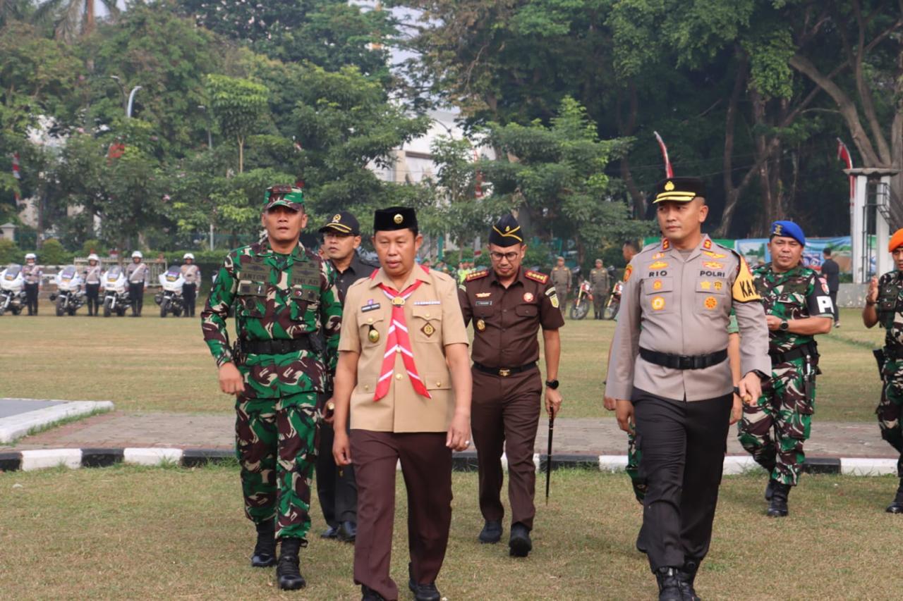 Apel Gelar Pasukan Operasi Mantap Praja Lodaya 2024 Dilaksanakan Oleh Polres Bogor