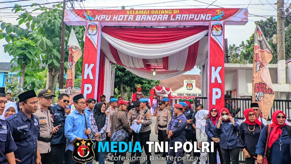Pengamanan Ketat di Hari Kedua Pendaftaran Pilwakot Bandar Lampung