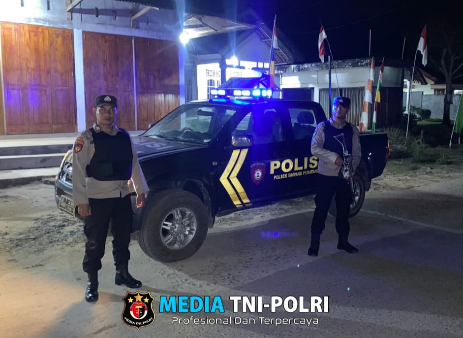 Jajaran Polsek Simpang Pematang Laksanakan Patroli Blue Ligh Dalam Rangka Cegah Terjadinya Tindak Kejahatan di Malam Hari