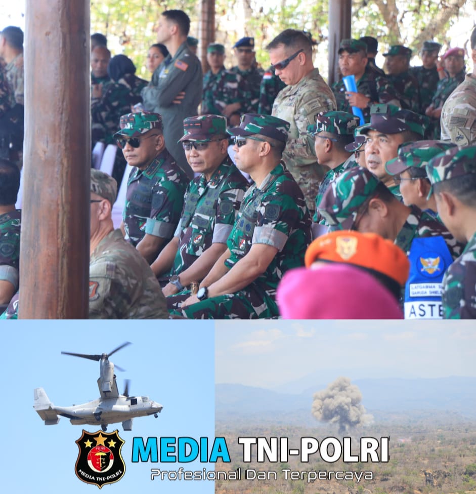 Pangdivif 2 Kostrad Turut Dampingi Panglima TNI Dalam Peninjauan Latgabma Super Garuda Shield 2024